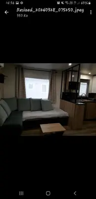Coin salon dans l'établissement Vacances contis plage