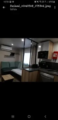 Cuisine ou kitchenette dans l'établissement Vacances contis plage