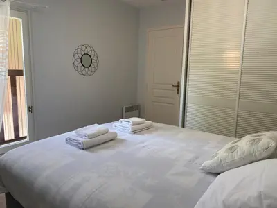 Un ou plusieurs lits dans un hébergement de l'établissement Maison Familiale- Bassin Arcachon - Au calme