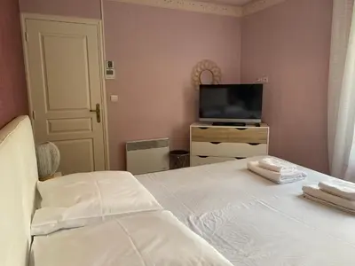 Un ou plusieurs lits dans un hébergement de l'établissement Maison Familiale- Bassin Arcachon - Au calme