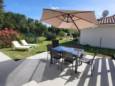 Jardin de l'établissement Maison au calme proche océan