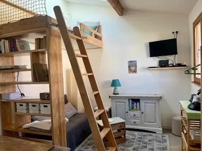 Télévision ou salle de divertissement dans l'établissement Sous deux chênes