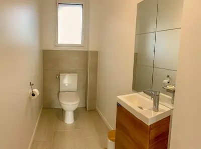 Salle de bains dans l'établissement Maison mitoyenne, 2 chambres, 4 personnes