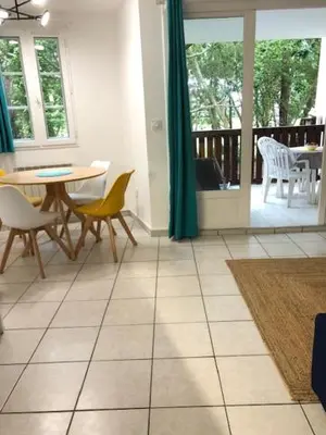 Balcon ou terrasse dans l'établissement T2 près de la plage et du Club House du Golf