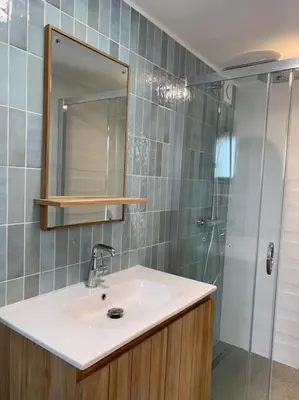 Salle de bains dans l'établissement Casa Leo