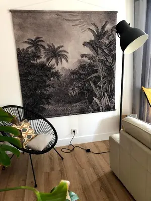 Coin salon dans l'établissement Charmante Maison Entre Lac et Océan