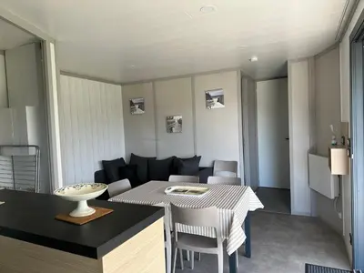 Cuisine ou kitchenette dans l'établissement Cottage 79 Landes nature