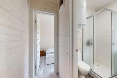 Salle de bains dans l'établissement L'orée des Landes