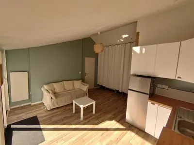Cuisine ou kitchenette dans l'établissement Logement Nature Plages Forêts