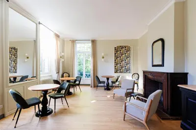 Coin salon dans l'établissement Villa Stella