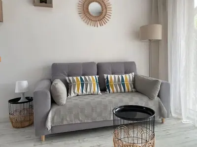 Coin salon dans l'établissement Appartement 2 pièces, 1 chambre, terrasse