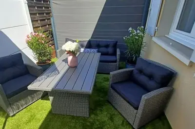 Coin salon dans l'établissement Appartement 2 pièces, 1 chambre, terrasse