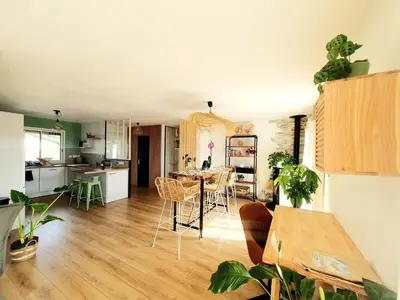 Cuisine ou kitchenette dans l'établissement Le cocon de Bali