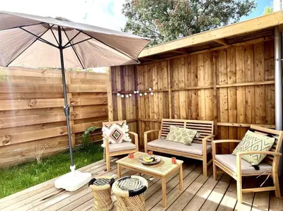 Terrasse ou espace extérieur de l'établissement Maison de village près de Contis