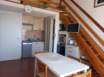 Cuisine ou kitchenette dans l'établissement Appartement Capbreton