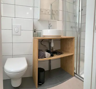 Salle de bains dans l'établissement Appartements à Dax - 4 min du Centre-Ville, 12 min de la Gare - Arrivée autonome
