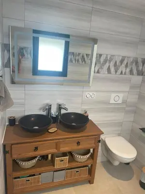 Salle de bains dans l'établissement Petit paradis
