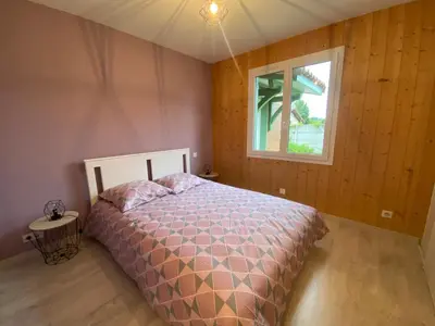 Un ou plusieurs lits dans un hébergement de l'établissement Villa landaise à 9km de l'Océan