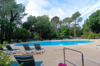Piscine de l'établissement Quiet renovated nest with a nice view of the golf ou située à proximité