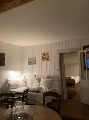 Coin salon dans l'établissement Appartement proche de l Adour