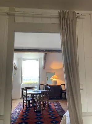 Coin salon dans l'établissement Appartement proche de l Adour