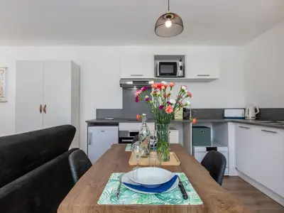 Cuisine ou kitchenette dans l'établissement Studio Cap Océan-15 by Interhome