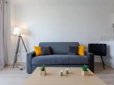Coin salon dans l'établissement Apartment Cap Océan-3 by Interhome