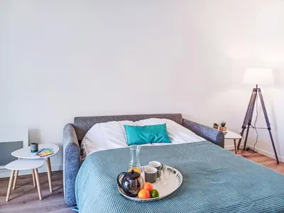 Un ou plusieurs lits dans un hébergement de l'établissement Apartment Cap Océan-6 by Interhome