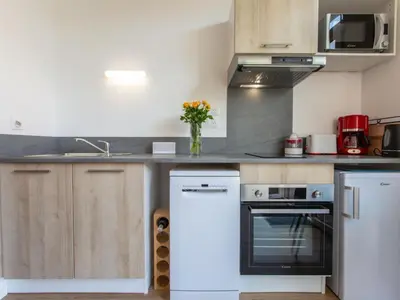 Cuisine ou kitchenette dans l'établissement Studio Cap Océan-14 by Interhome