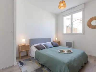 Un ou plusieurs lits dans un hébergement de l'établissement Apartment Cap Océan-9 by Interhome
