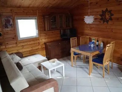 Coin salon dans l'établissement Chalet Bleu Comfortable holiday residence