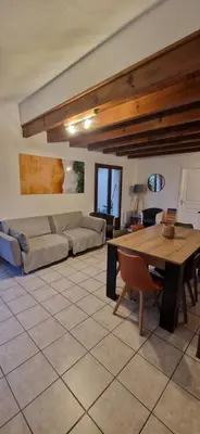 Coin salon dans l'établissement Maison 6 pers Evasion Landaise proche plage et à côté du lac