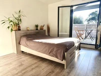Un ou plusieurs lits dans un hébergement de l'établissement Maison de famille à 300m de la plage