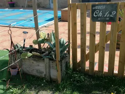Jardin de l'établissement Chambre d'hôtes 1 - Rétro - Un Refuge à Cachen