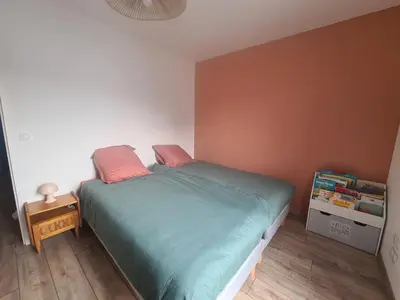 Un ou plusieurs lits dans un hébergement de l'établissement Maison Marsane côte Landaise