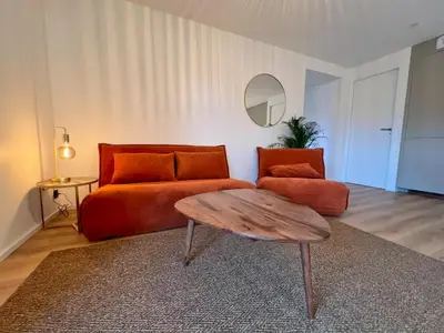 Coin salon dans l'établissement Premium surf lodge