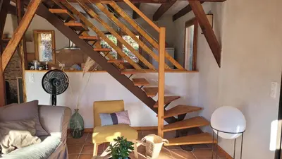 Coin salon dans l'établissement Gite du Mouliot