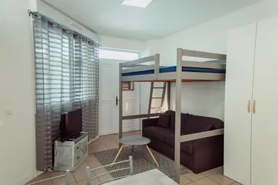 Télévision ou salle de divertissement dans l'établissement Appartement pieds dans l'eau