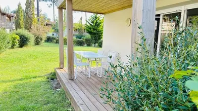 Jardin de l'établissement Les Cottages du Lac