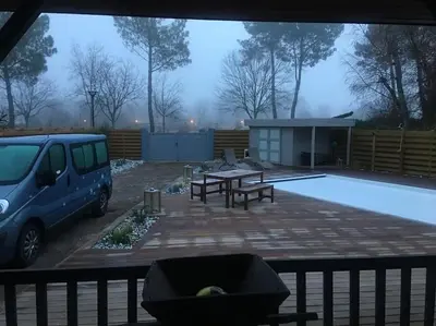 L'établissement Villa landaise de charme avec piscine chauffée en hiver