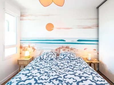 Un ou plusieurs lits dans un hébergement de l'établissement Apartment Jade et Elena-2 by Interhome