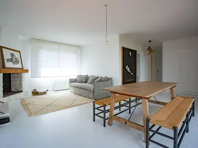 Coin salon dans l'établissement Villa rénovée avec spa et piscine chauffée à Hossegor, proche plage et golf - FR-1-791-8