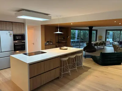Cuisine ou kitchenette dans l'établissement Villa rénovée avec spa et piscine chauffée à Hossegor, proche plage et golf - FR-1-791-8