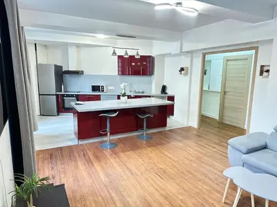 Cuisine ou kitchenette dans l'établissement Appartement au centre ville