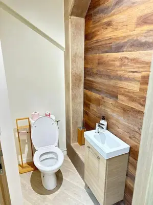 Salle de bains dans l'établissement Appartement au centre ville