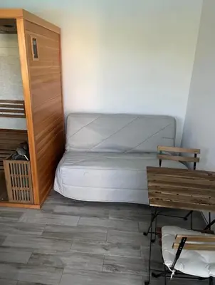 Coin salon dans l'établissement Appartement en pleine nature à 10 minutes de Dax