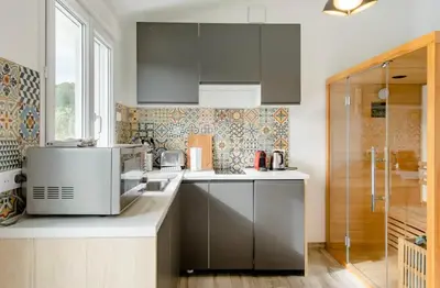 Cuisine ou kitchenette dans l'établissement Appartement en pleine nature à 10 minutes de Dax