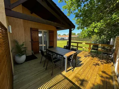 Balcon ou terrasse dans l'établissement Maison de vacances