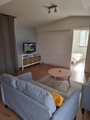 Télévision ou salle de divertissement dans l'établissement Ateka Dax appartement