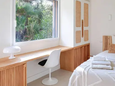 Plan de l'établissement Villa avec piscine chauffée, jardin exotique, au calme proche plages et commerces, Capbreton - FR-1-791-17